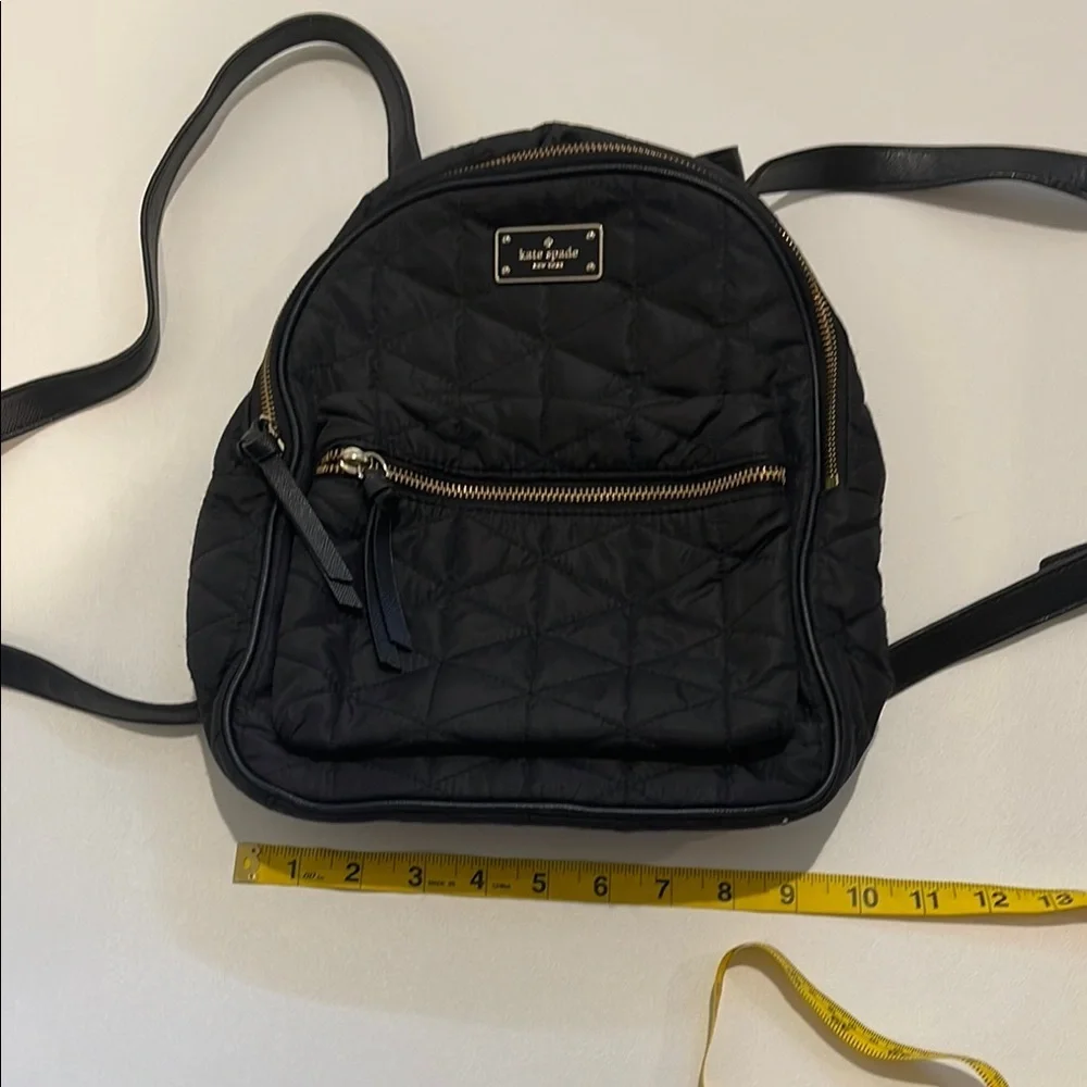 Kate Spade Black Quilted Mini Backpack